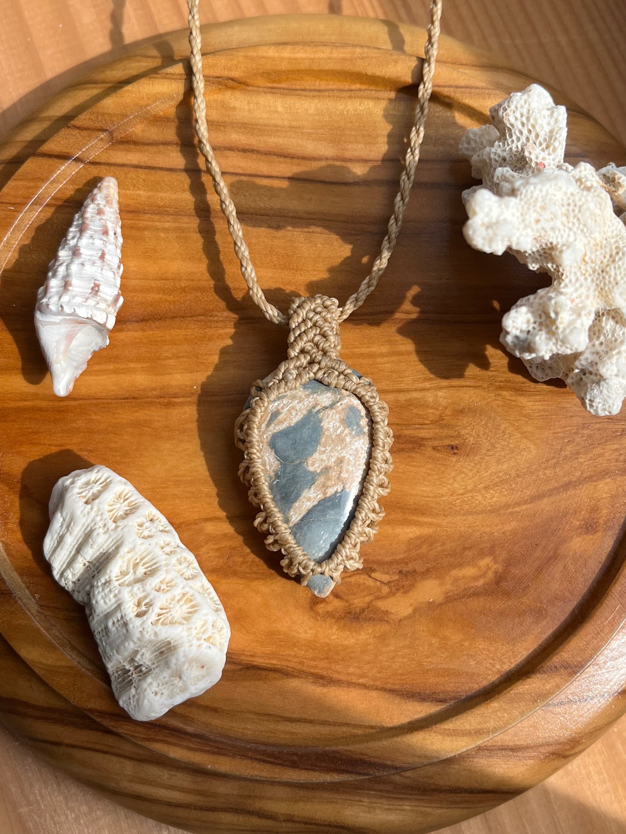 Jasper Macrame Necklace