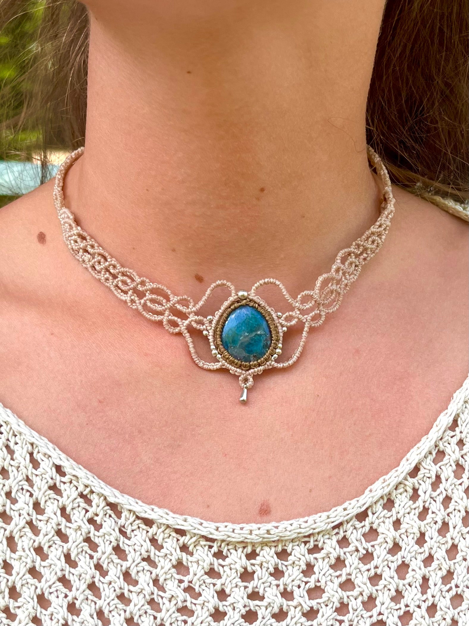 Apatite choker necklace
