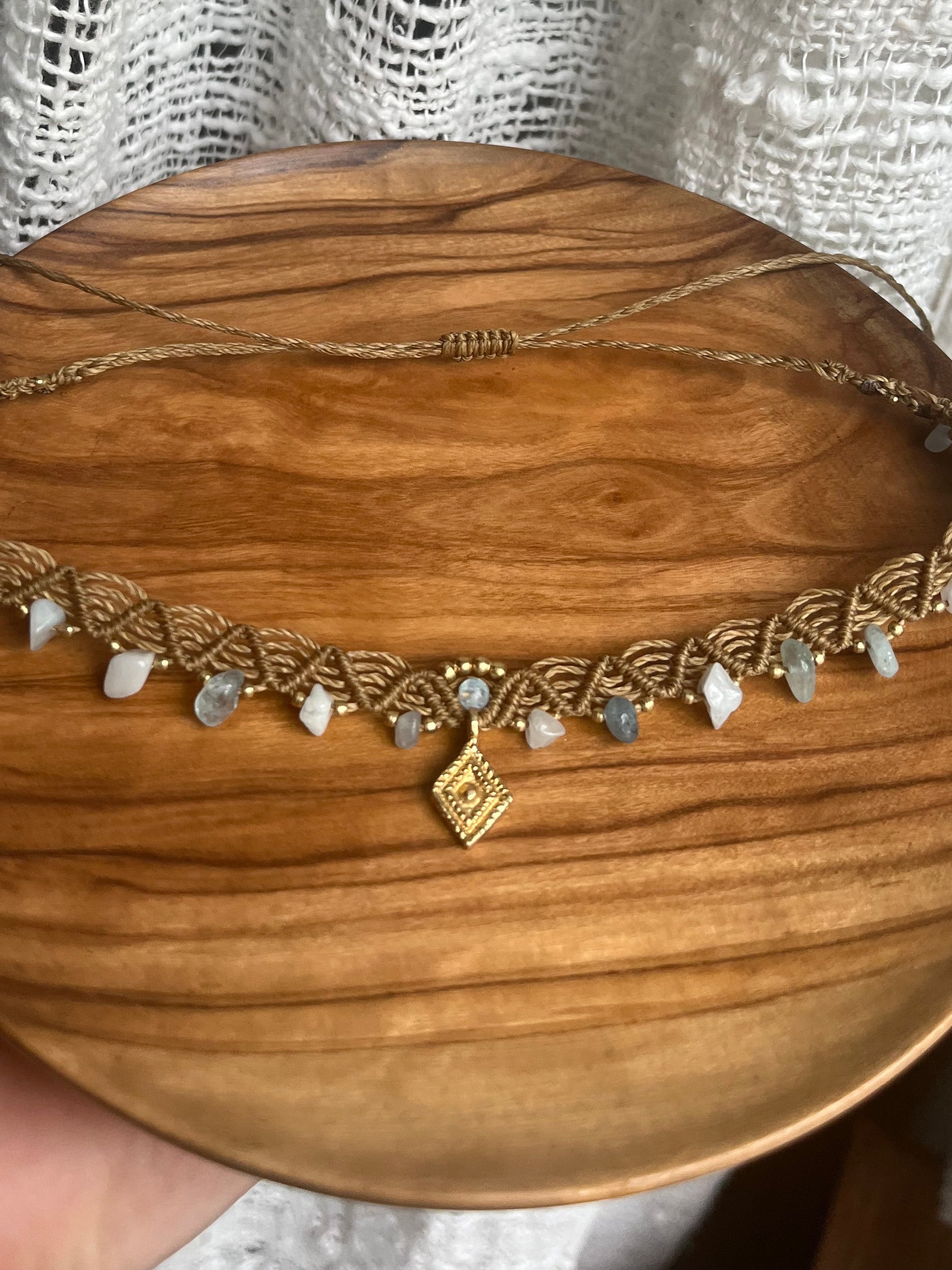 Amazonite Macrame Choker