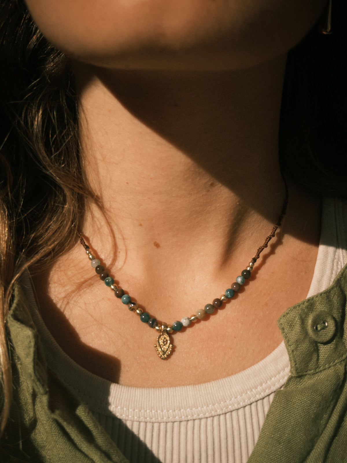 Indian Agate stone necklace