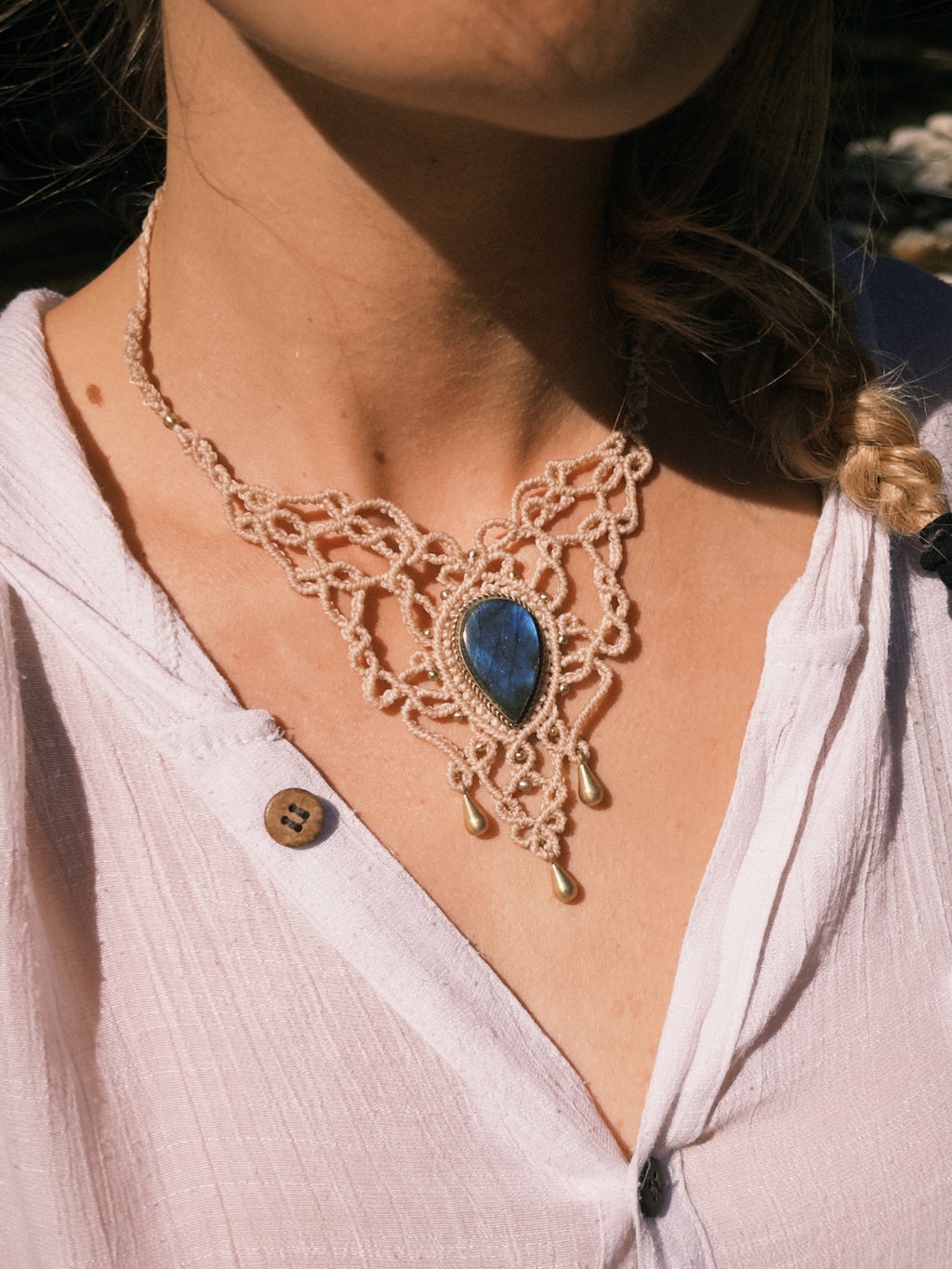Labradorite statement necklace 🦋