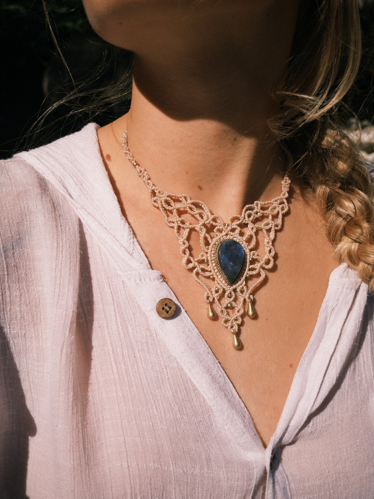 Labradorite statement necklace 🦋