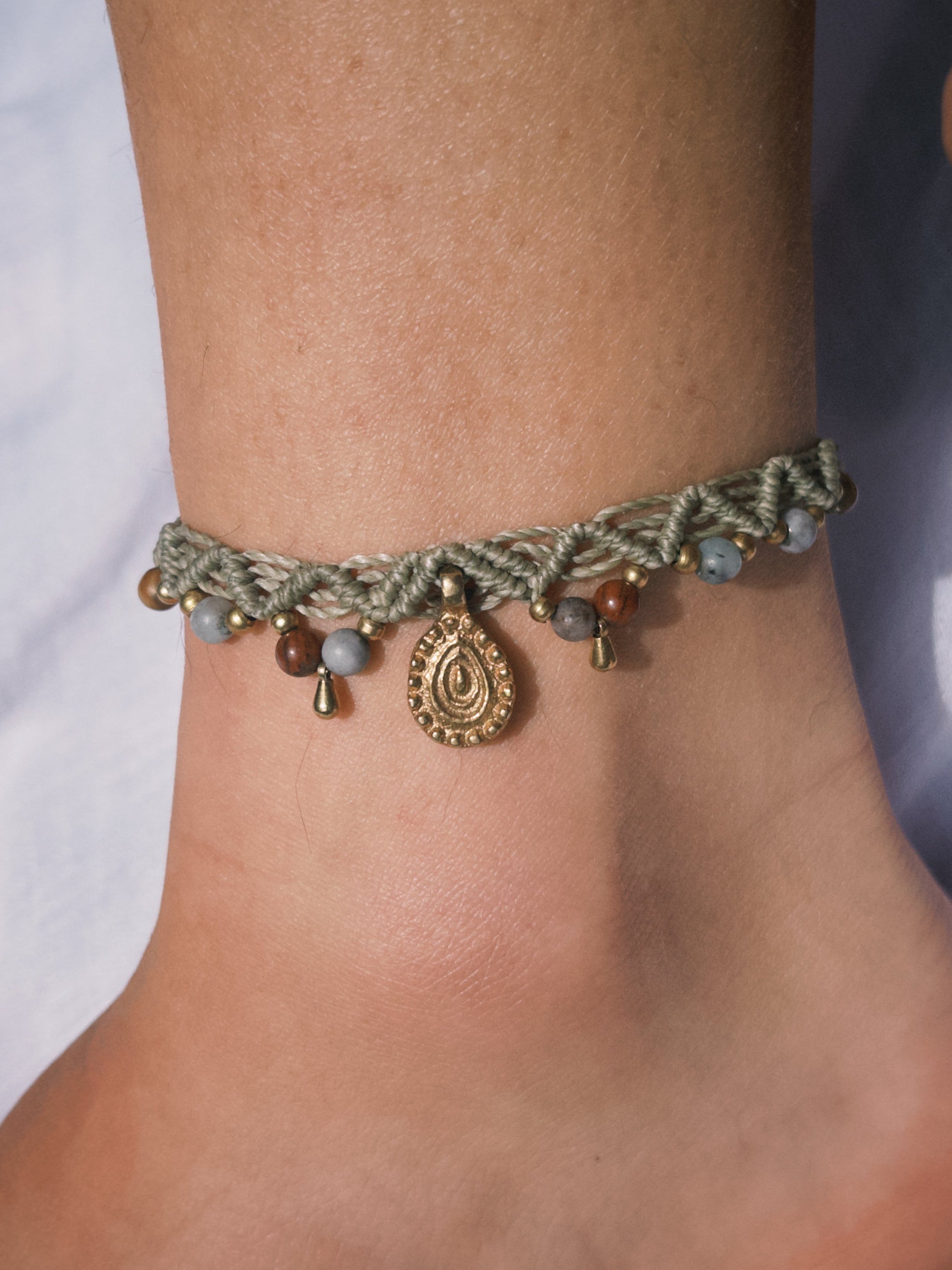 Stone Mix Anklet – Boho Style