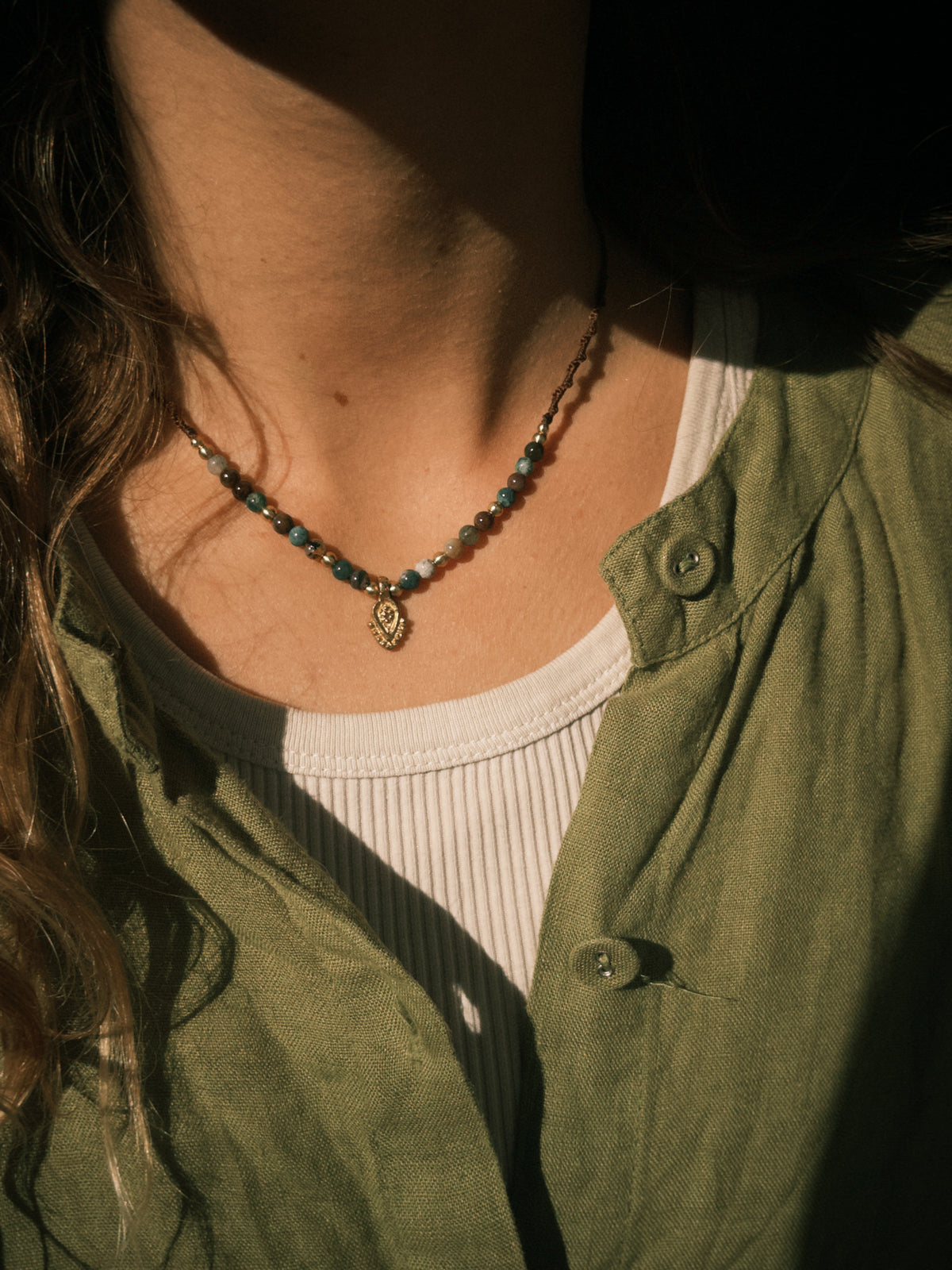 Indian Agate stone necklace