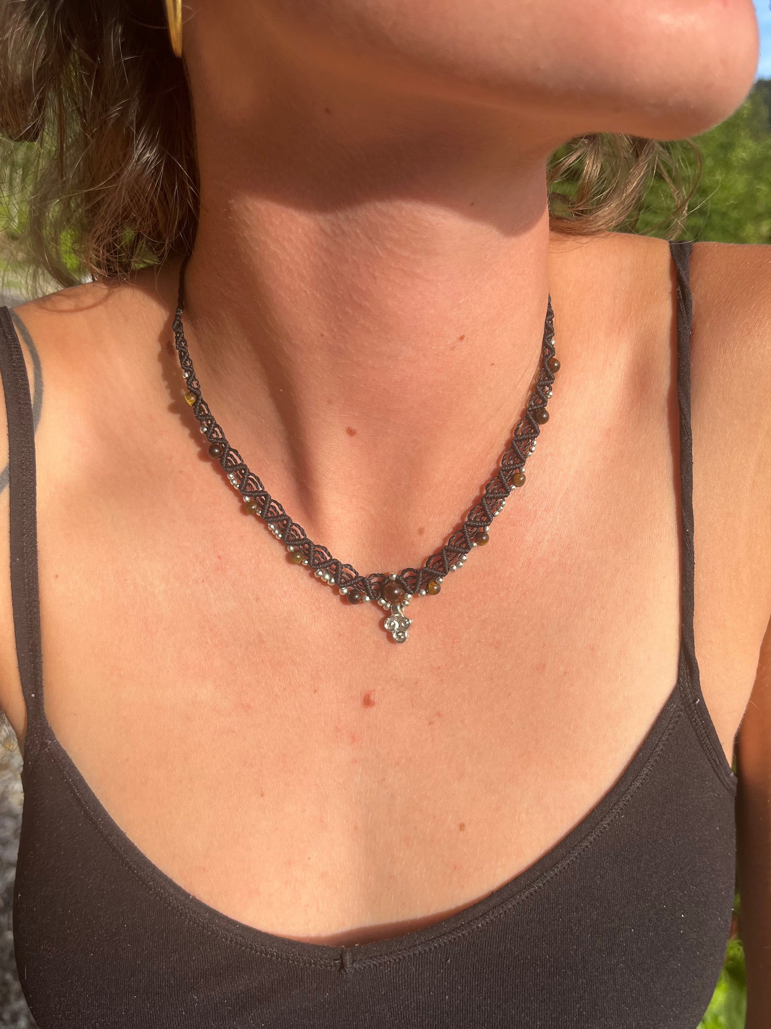 Black choker necklace