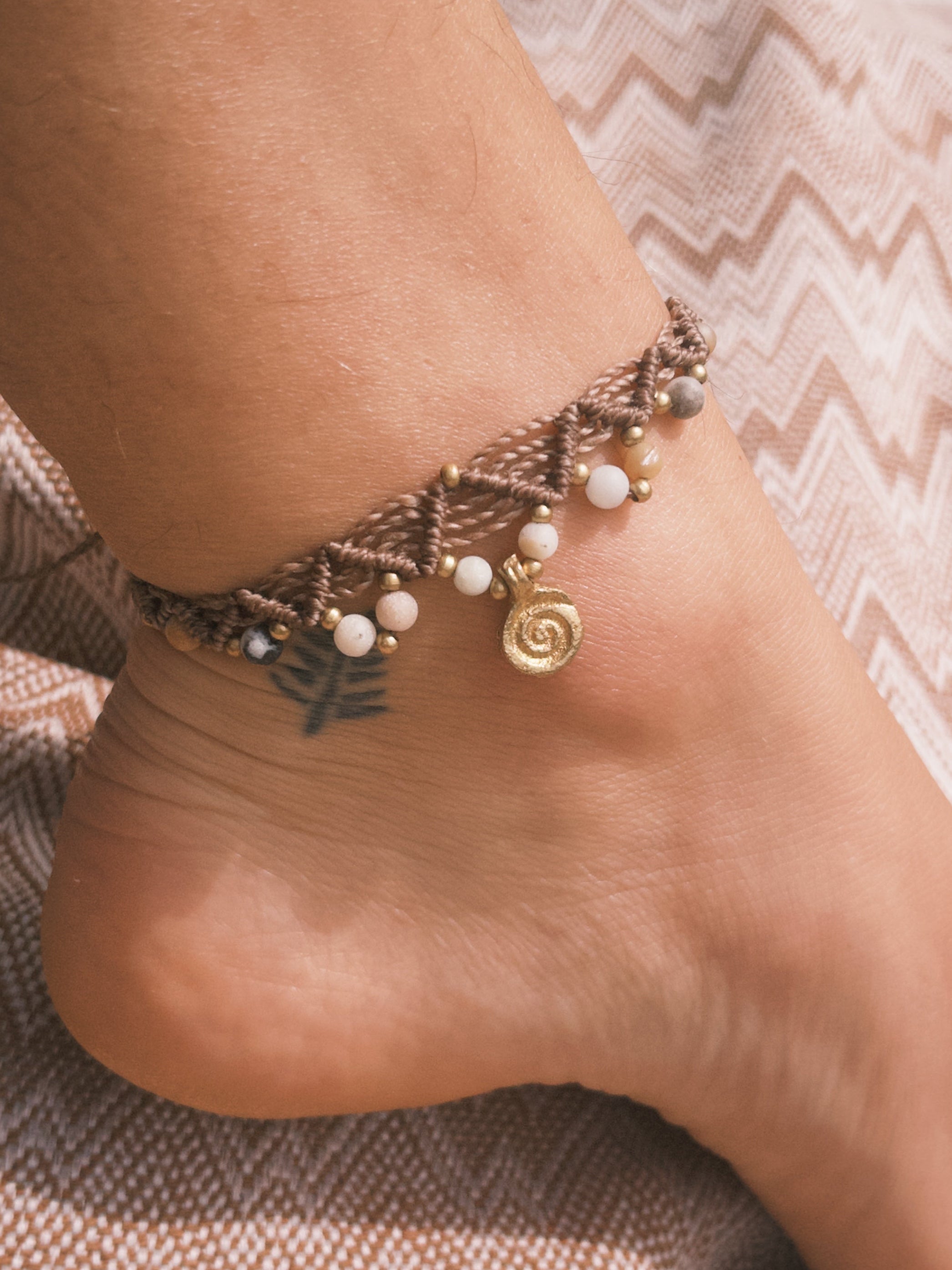 Amazonite Boho Anklet