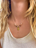 Sunstone boho necklace