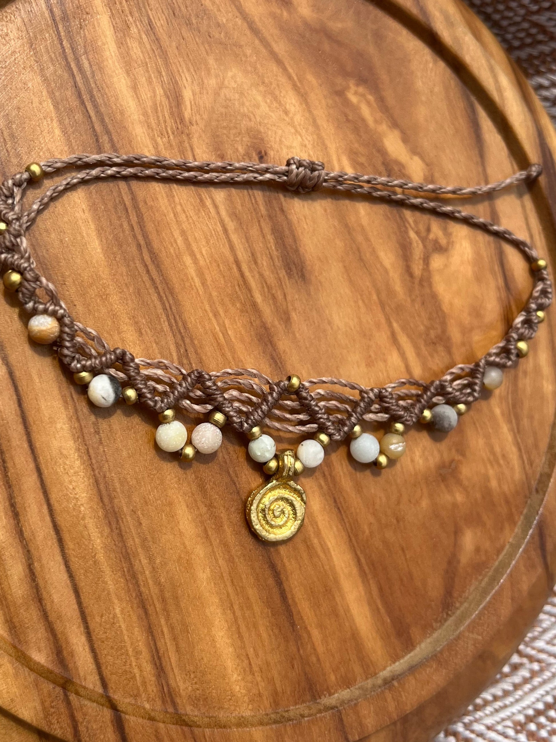 Amazonite Boho Anklet
