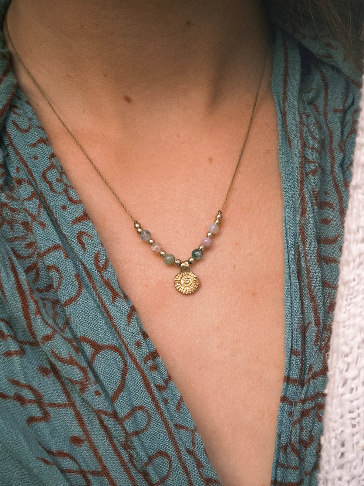 Indian Agate Boho Necklace