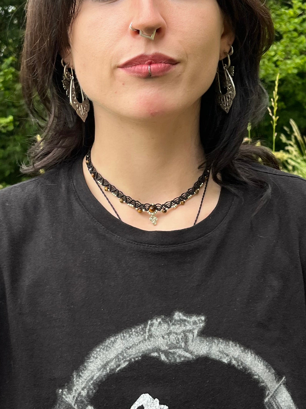Black choker necklace