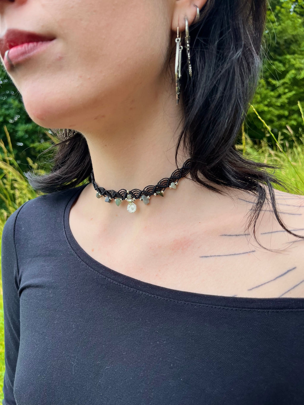 Black Labradorite Choker