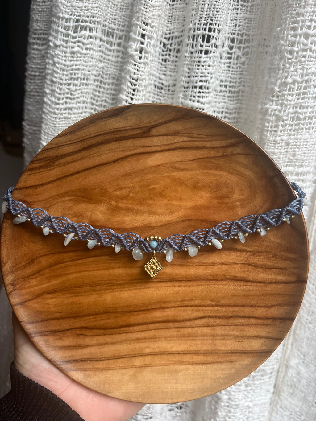 Amazonite Macrame Choker