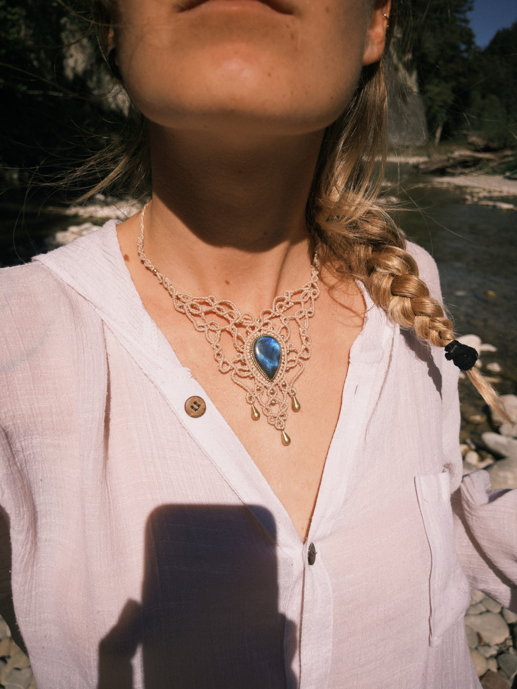 Labradorite statement necklace 🦋
