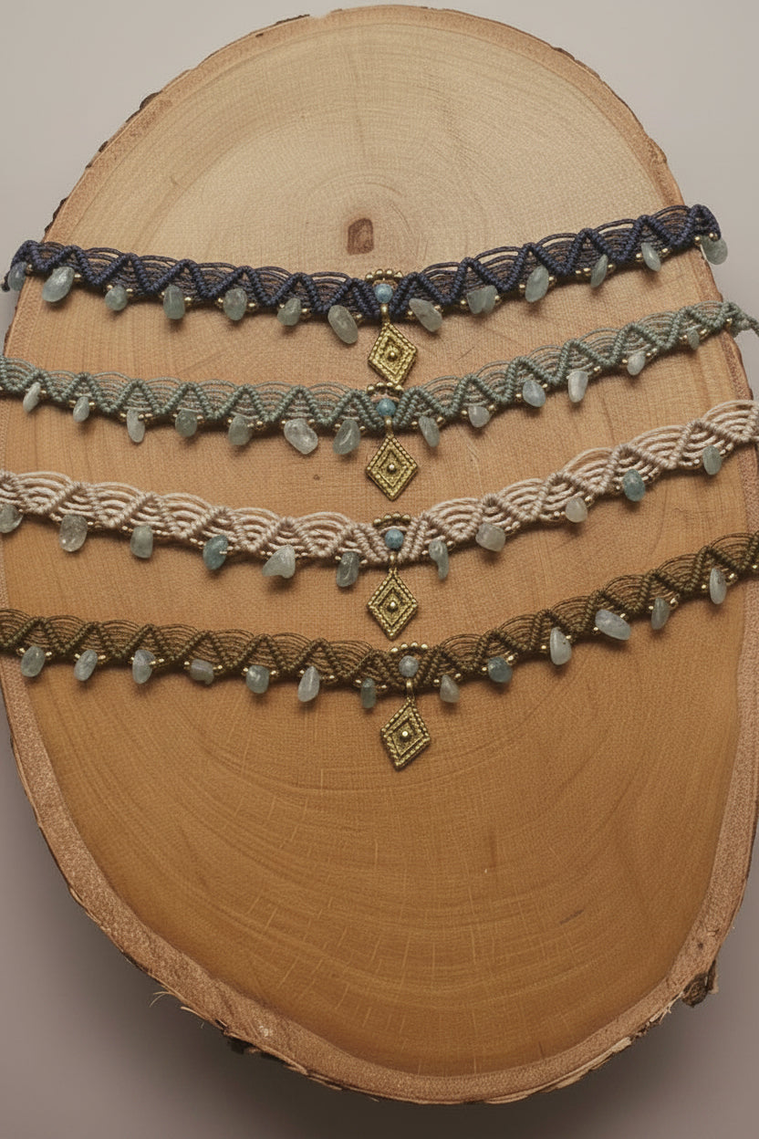 Amazonite Macrame Choker