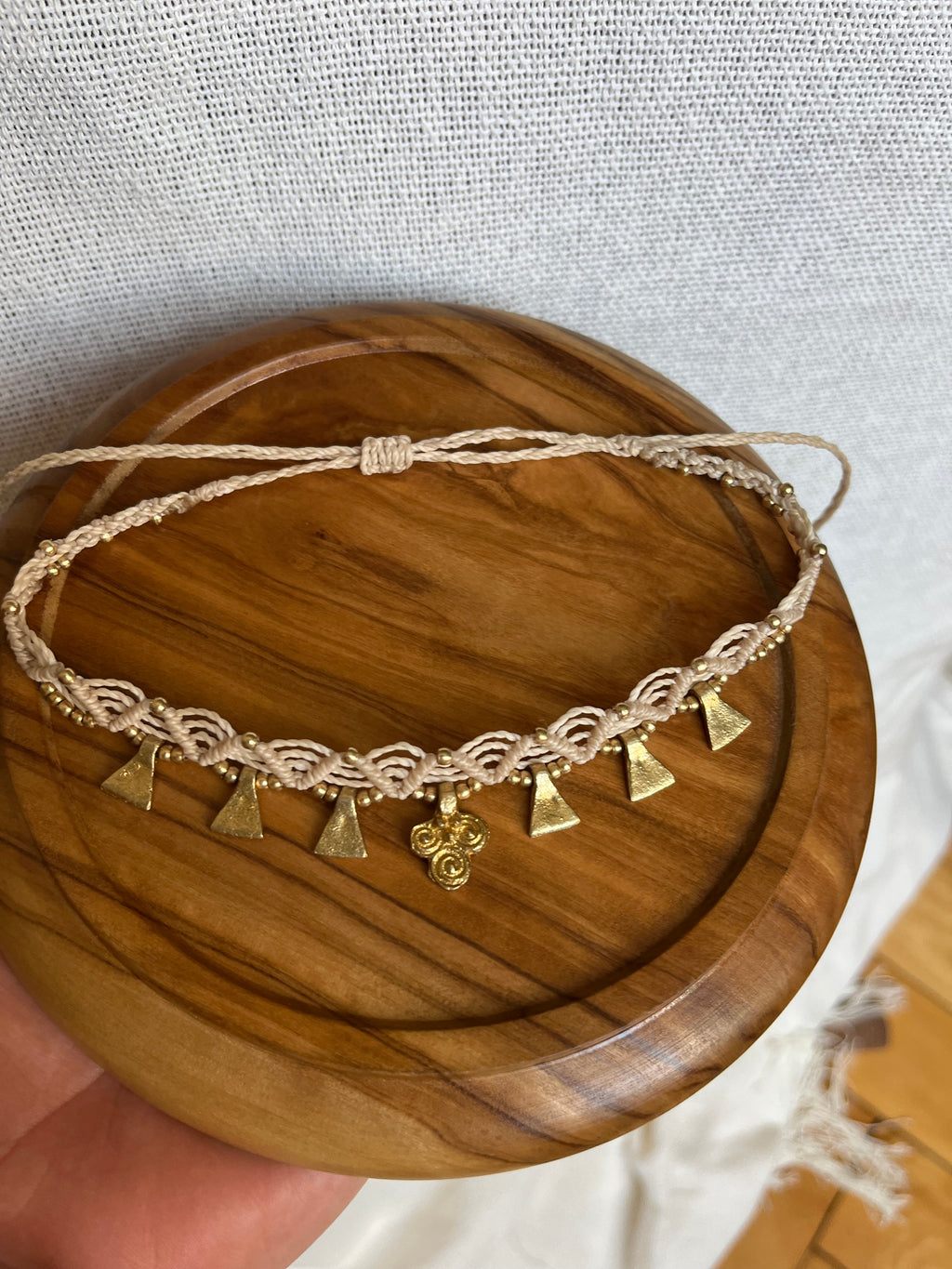 Macrame Jewelry Set – Choker Necklace & Anklet