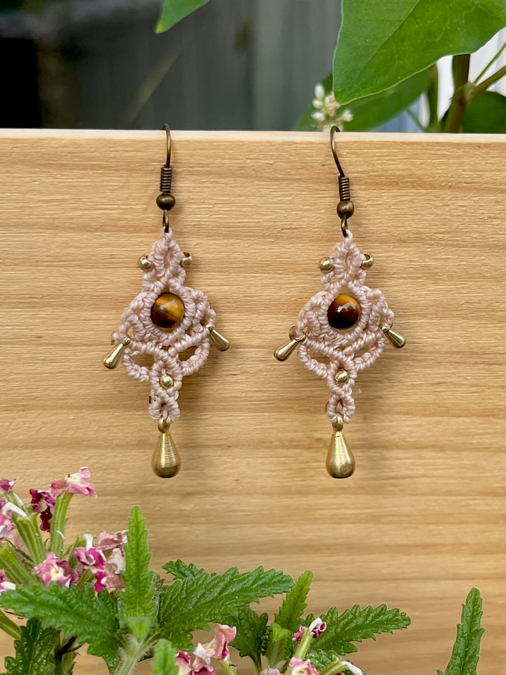 Tiger eye earrings