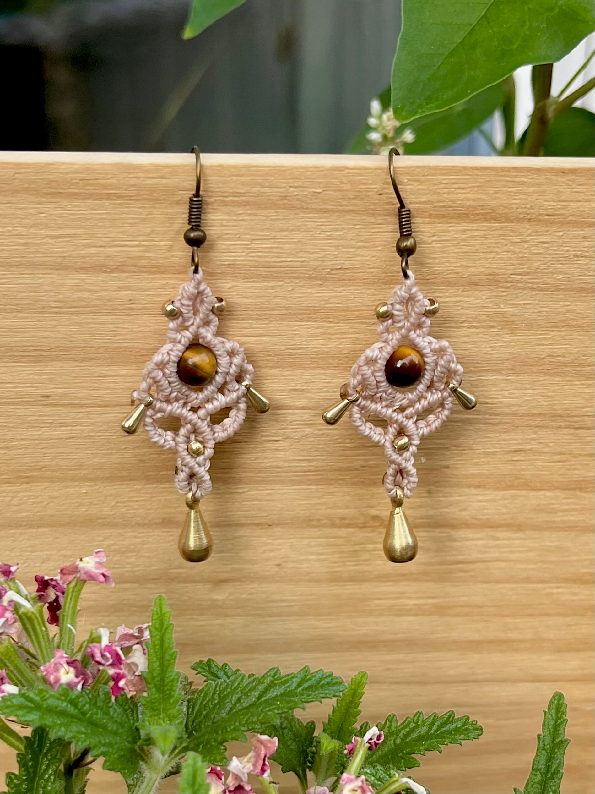 Tiger eye earrings