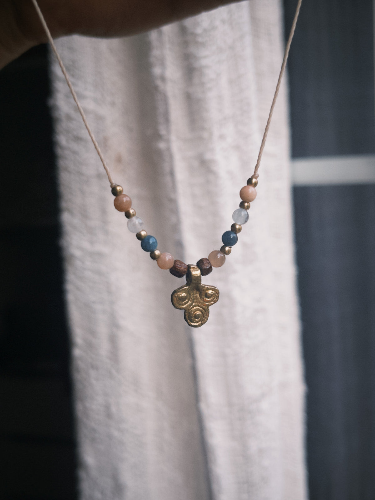 Mixed stones boho necklace