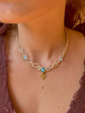 Larimar choker Halskette