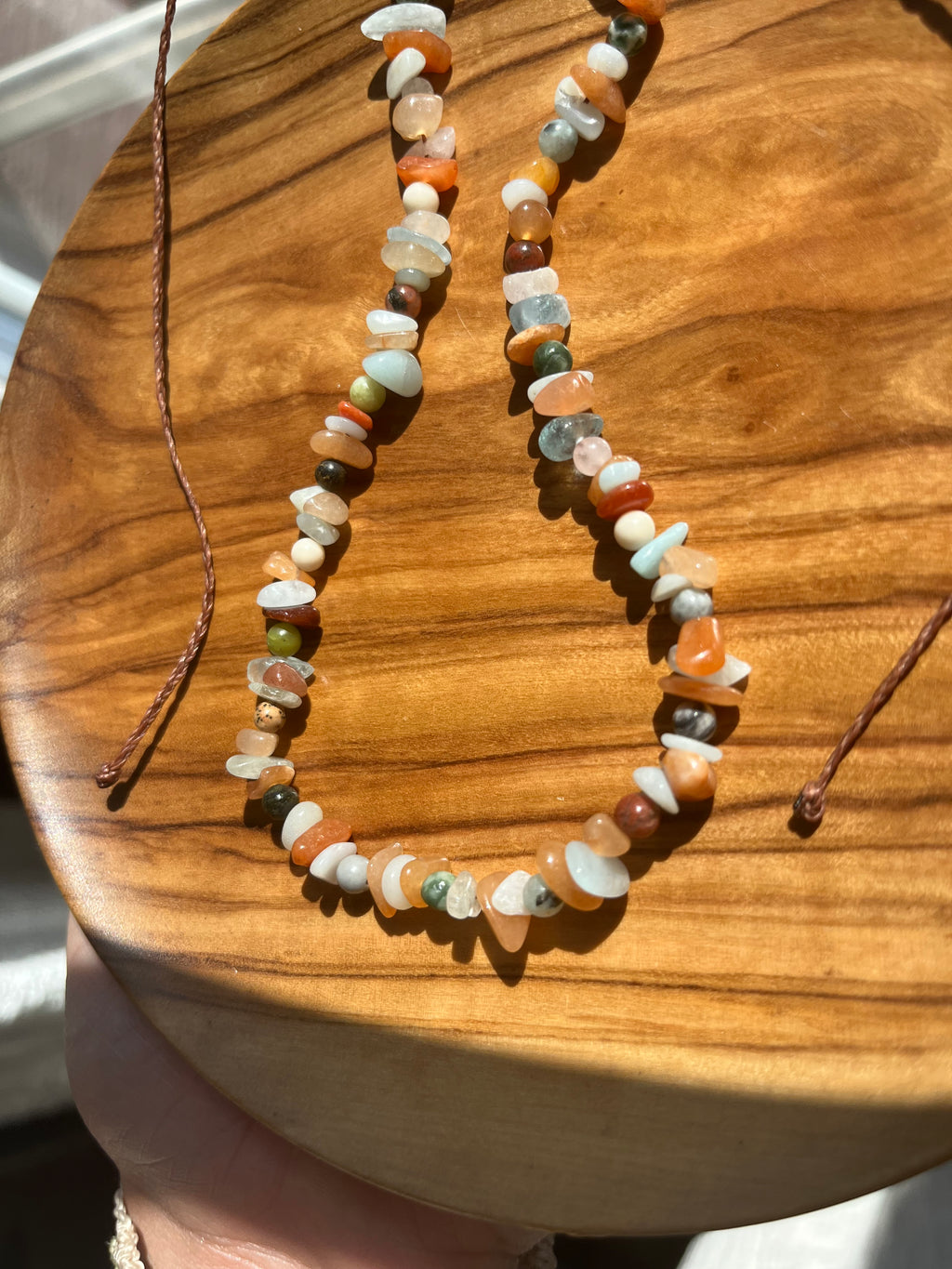 Mixed Gemstone Chip Necklace