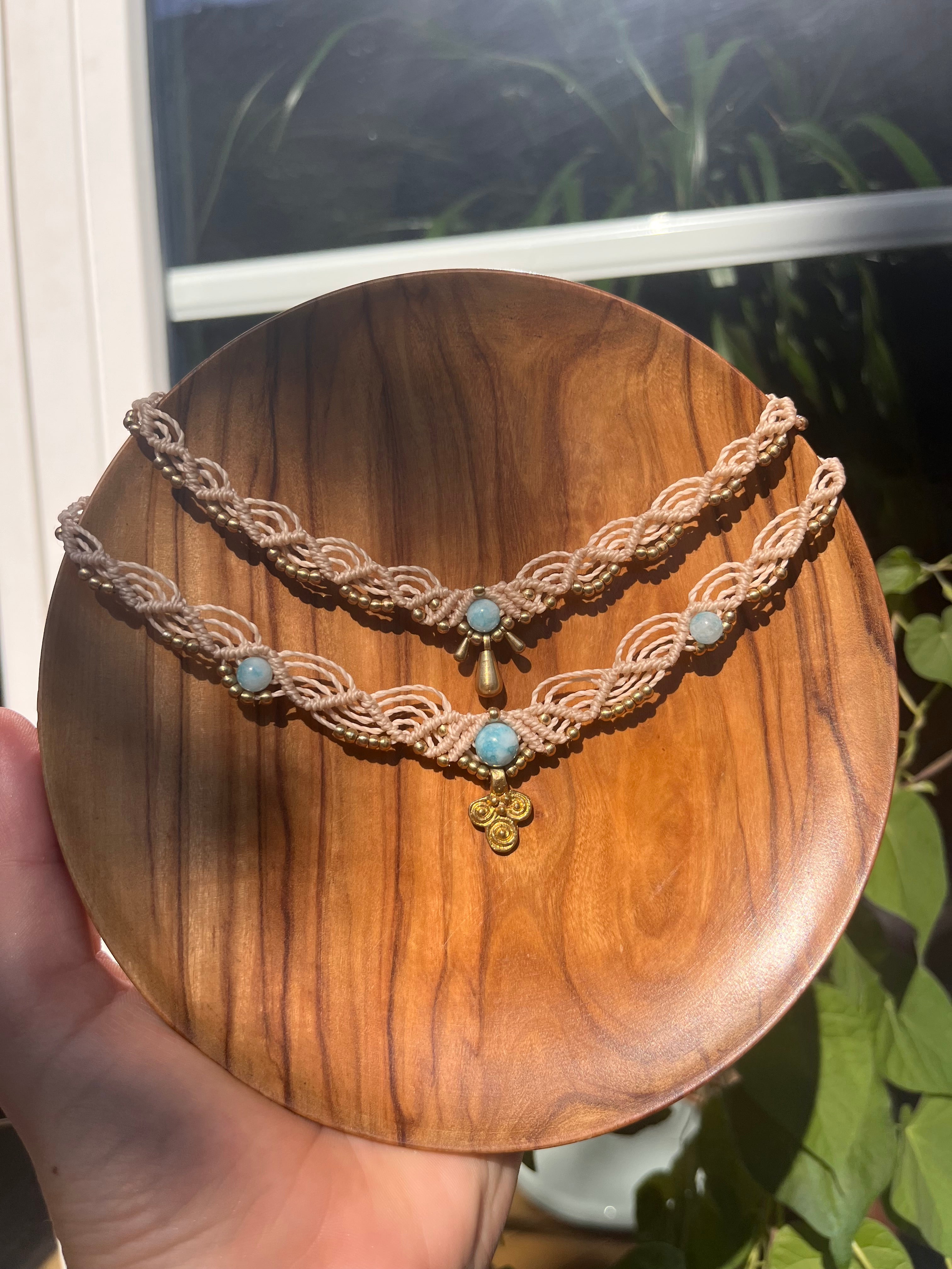 Larimar choker Halskette