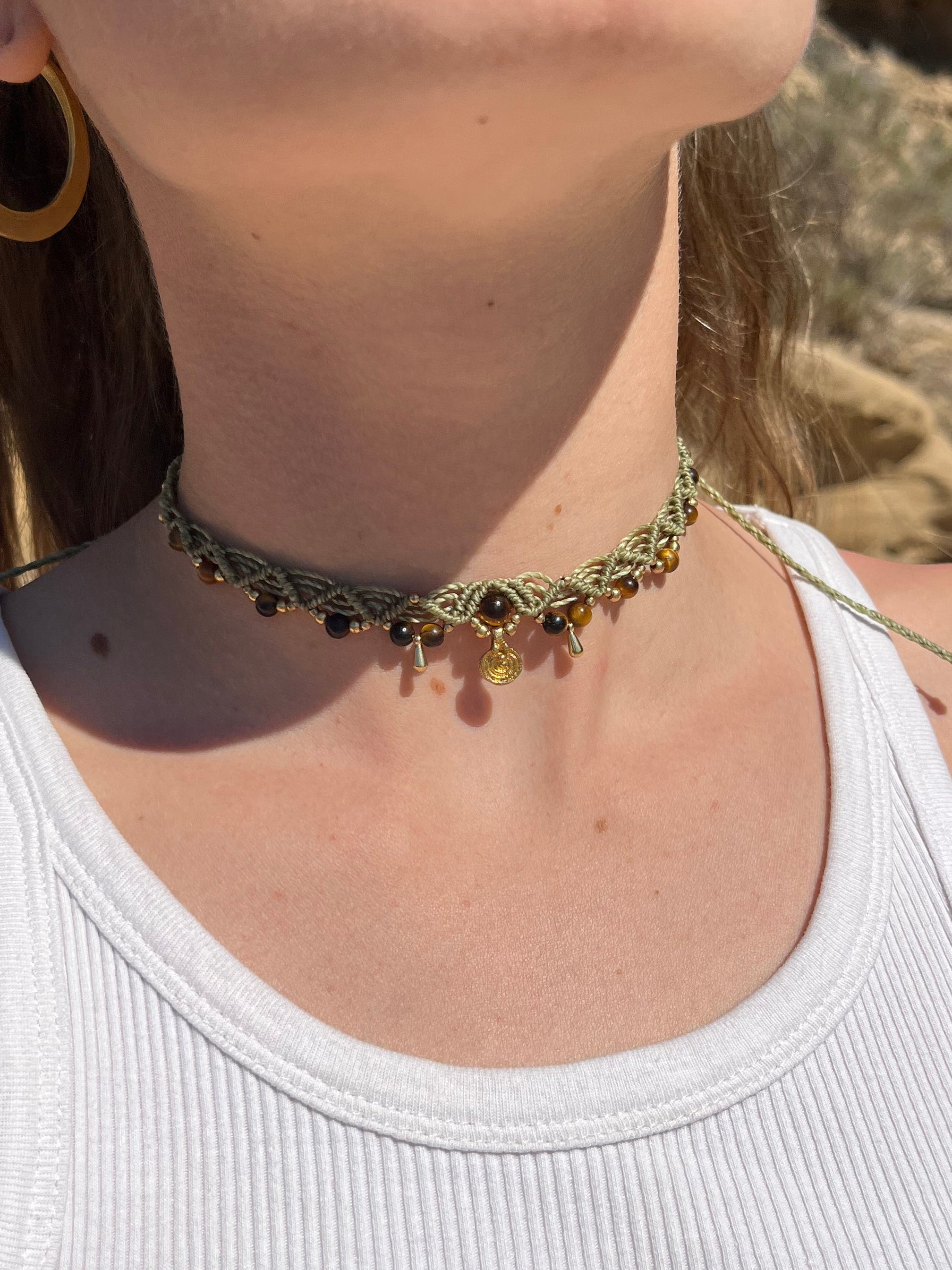 Tiger eye choker