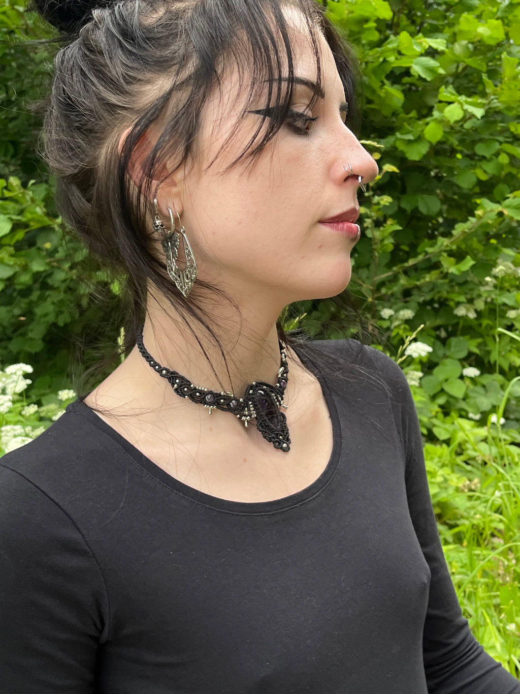 Macrame Amethyst Necklace