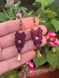 Sunstone purple earrings