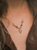Sunstone boho necklace