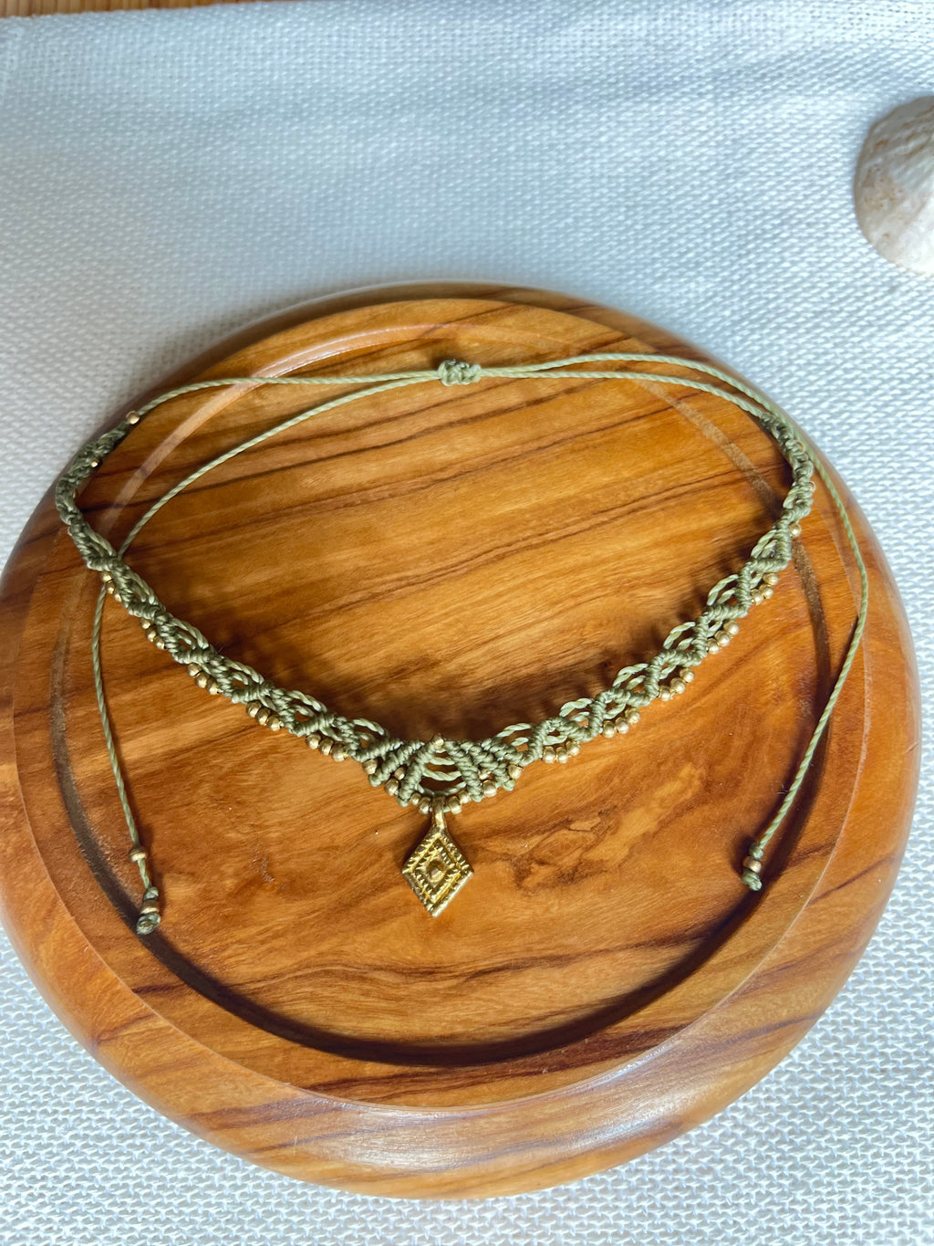 Olive green choker