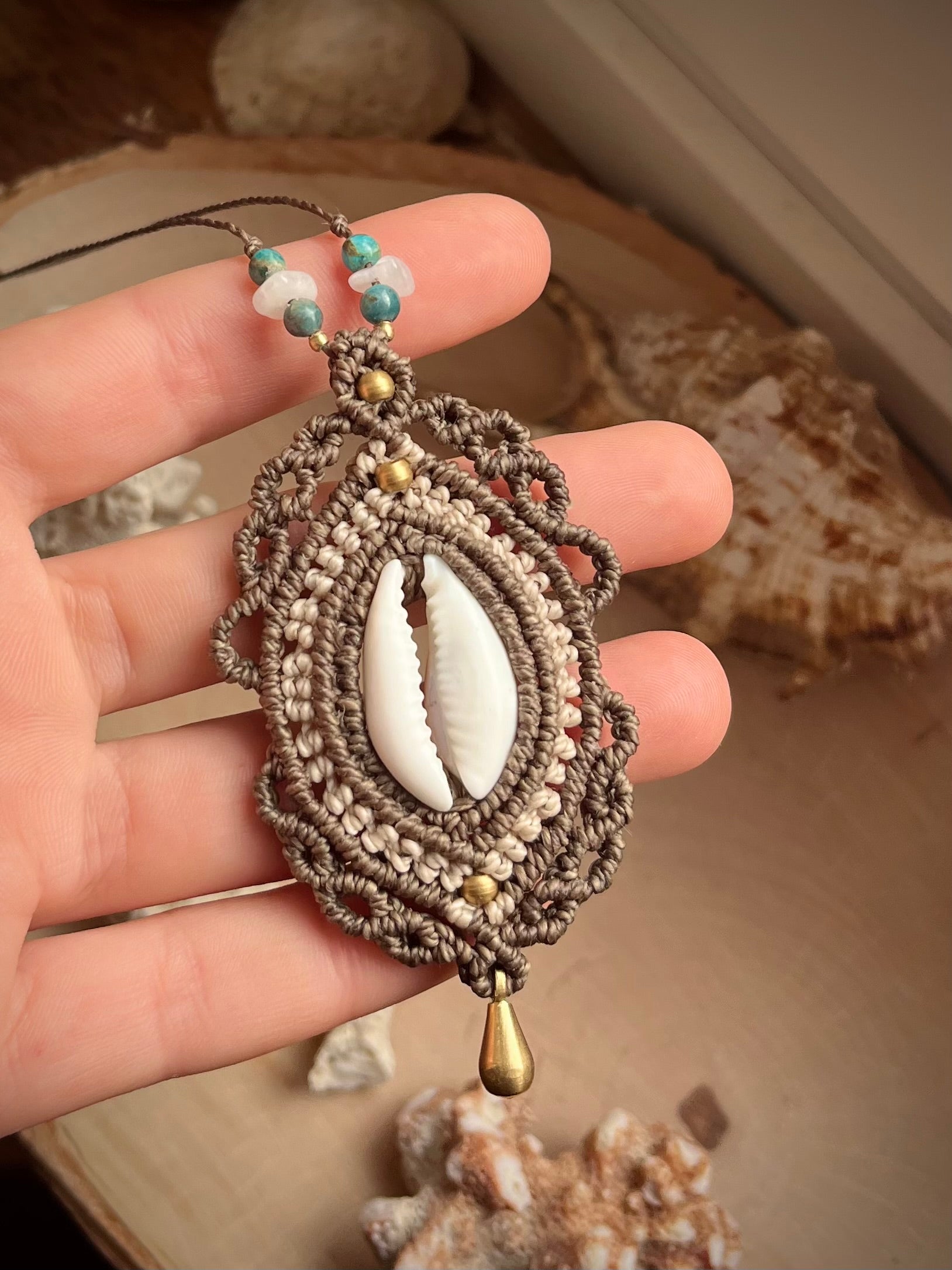Macrame Shell Necklace