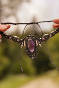 Macrame Amethyst Necklace