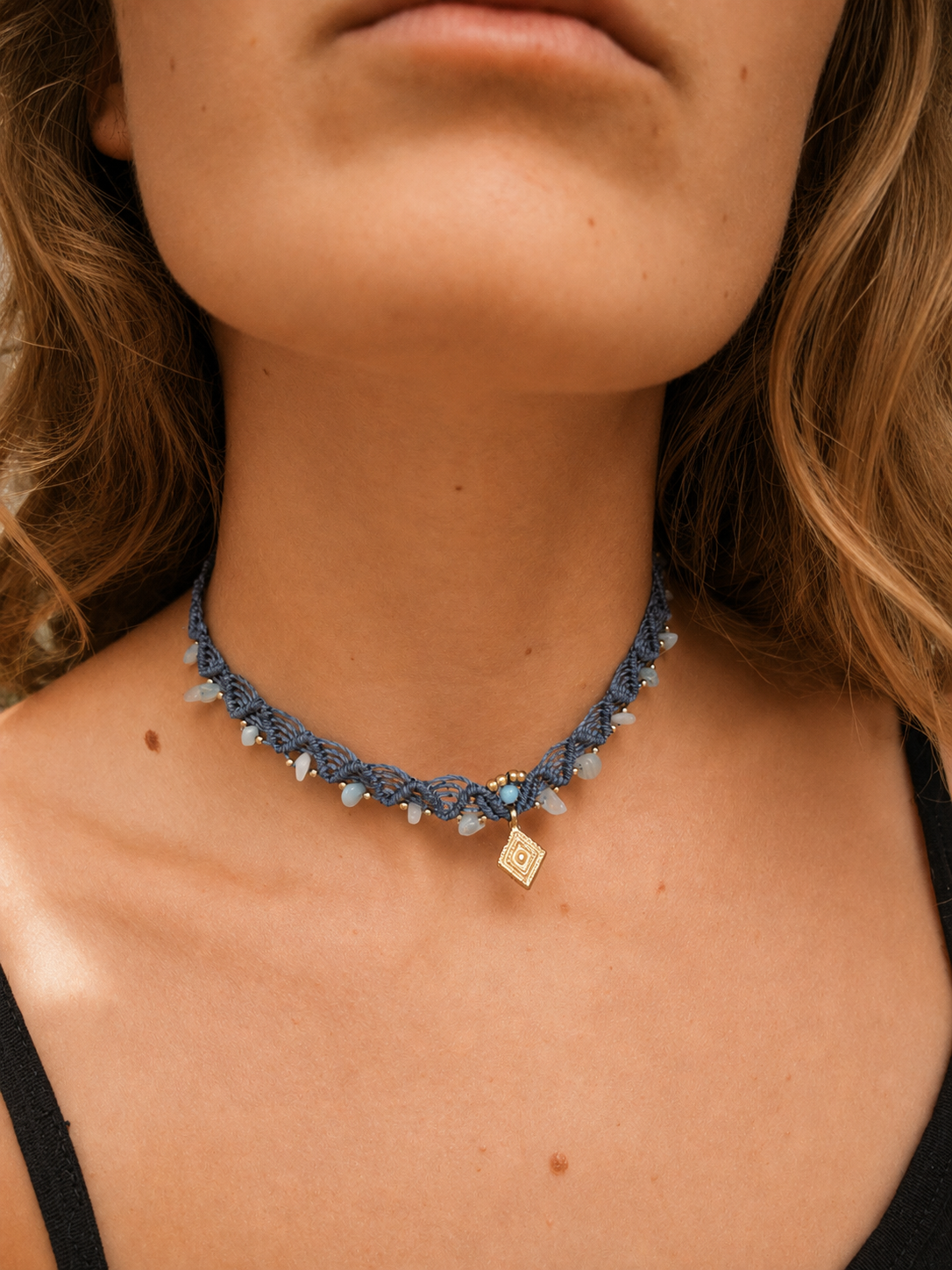 Amazonite Macrame Choker