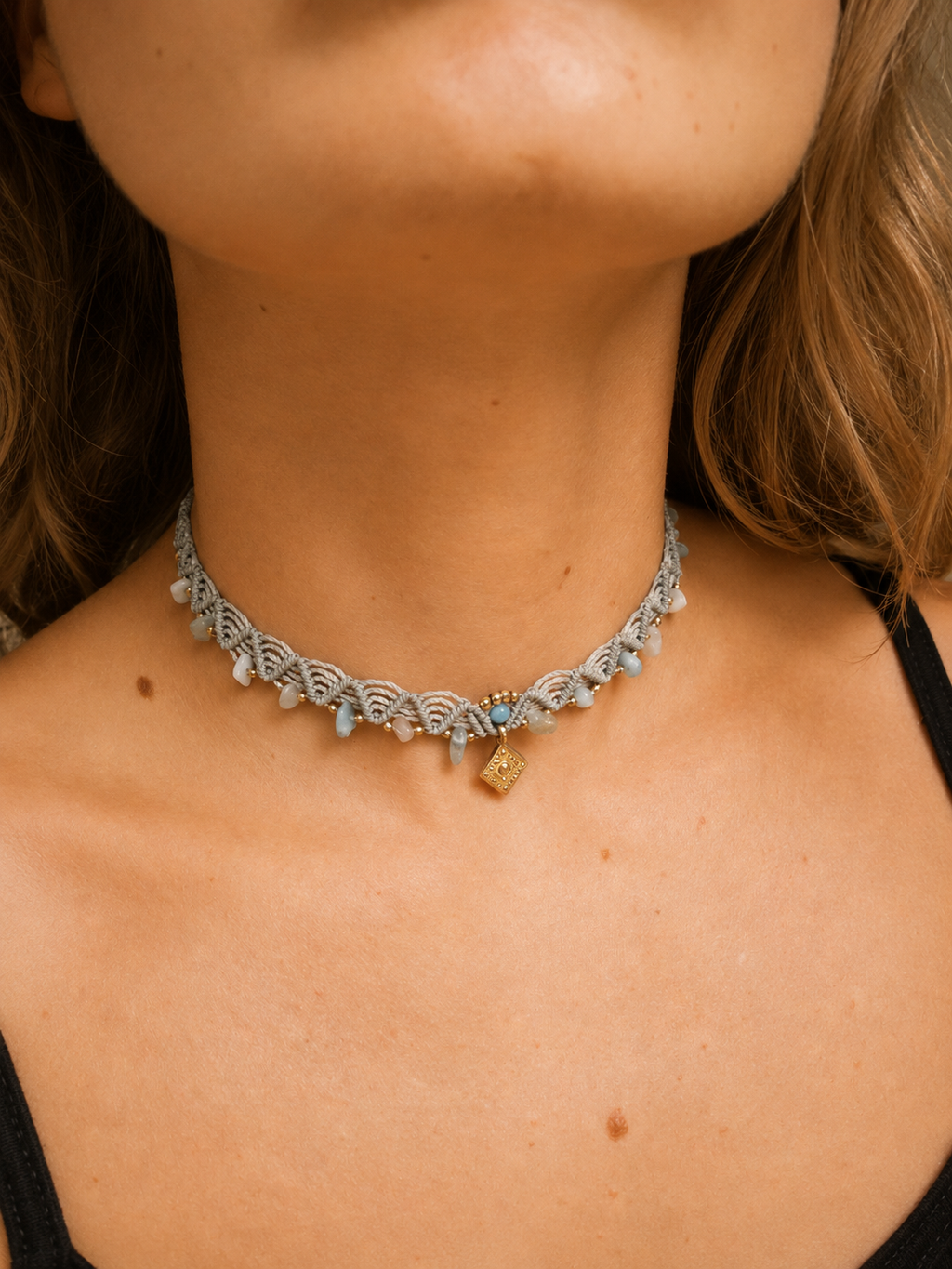 Amazonite Macrame Choker