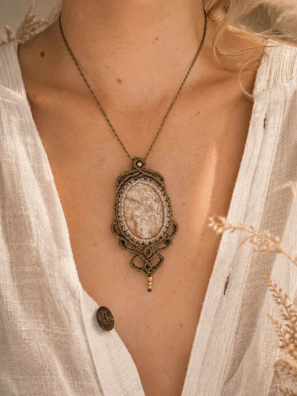 Crazy Lace Agate Necklace