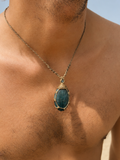 Blue Apatite Macrame Necklace