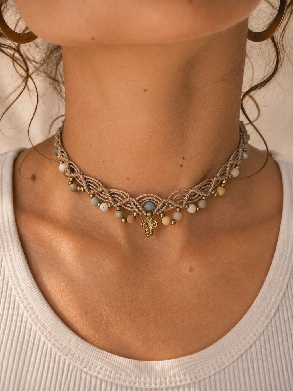 Amazonite choker necklace