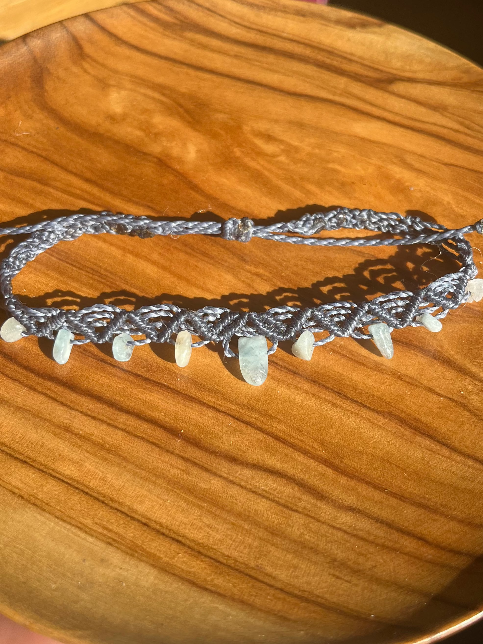 Amazonite stone anklet