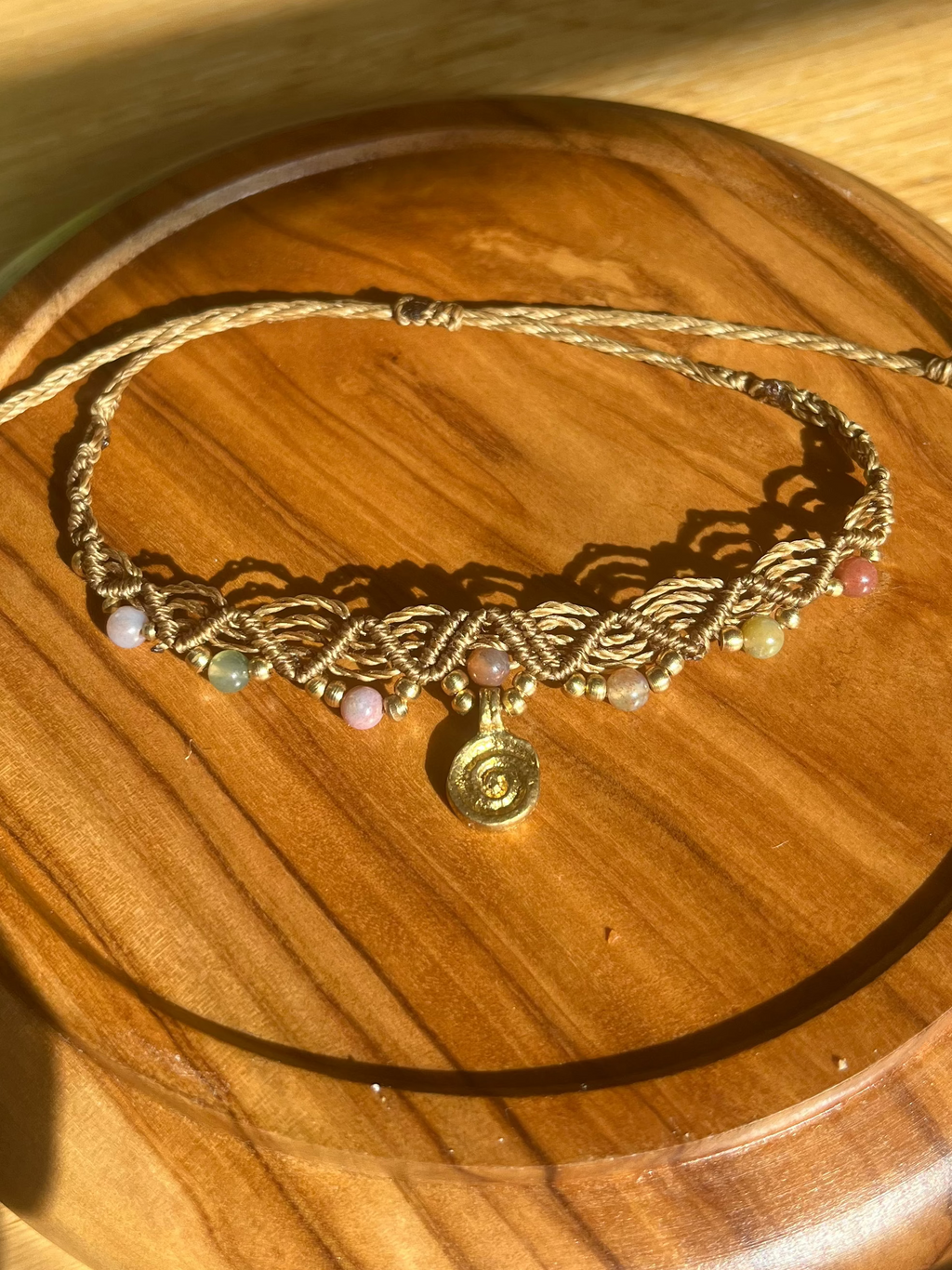 Indian Agate Boho Anklet