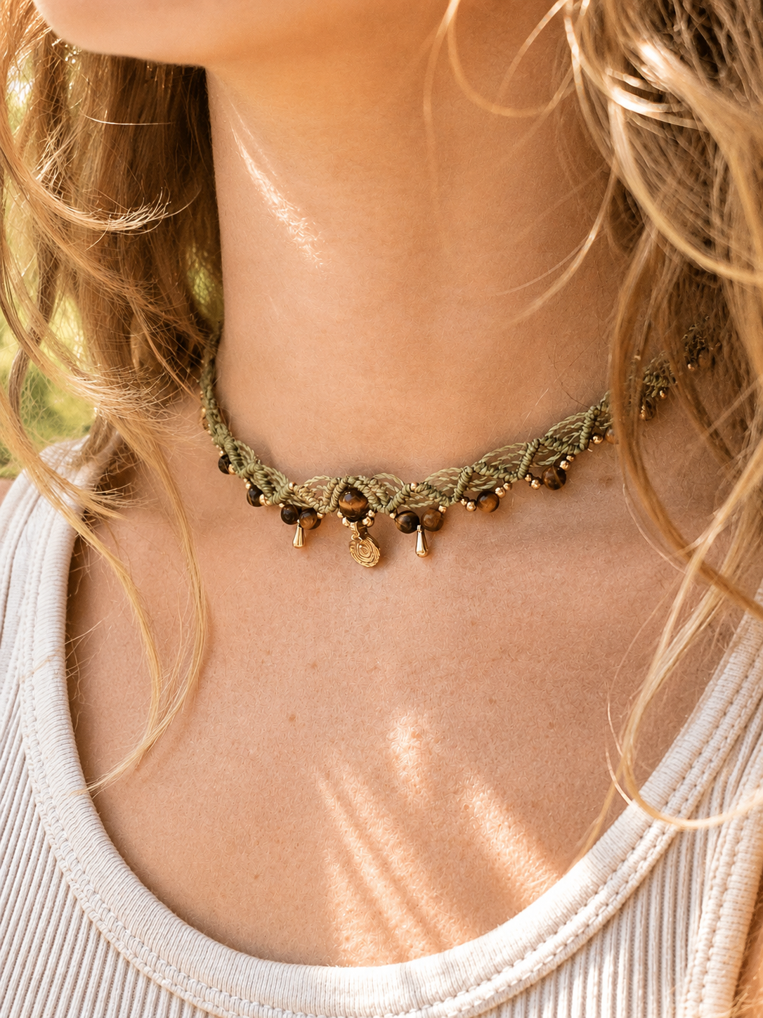 Tiger eye choker