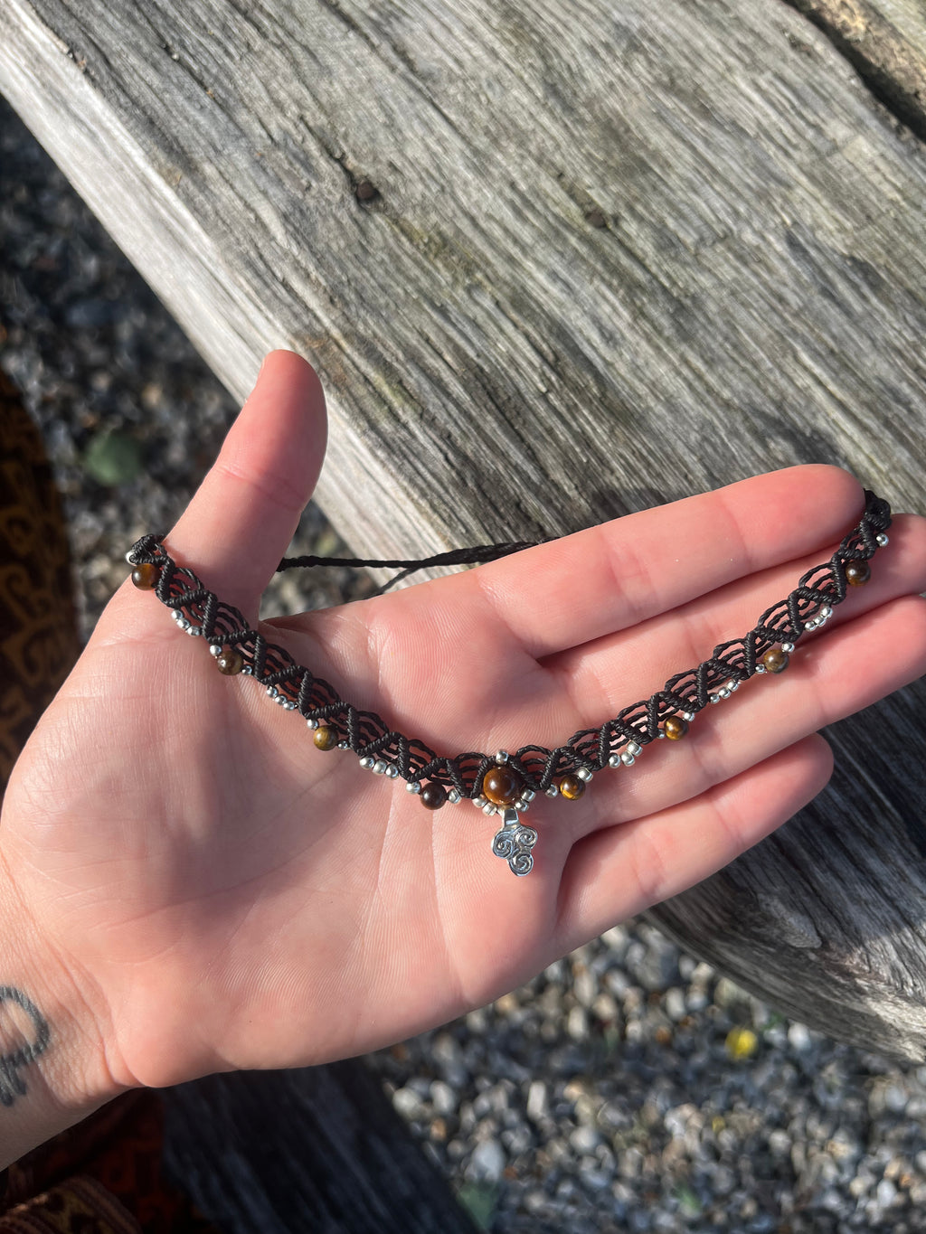 Black choker necklace