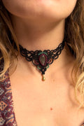  Labradorit Choker-Halskette
