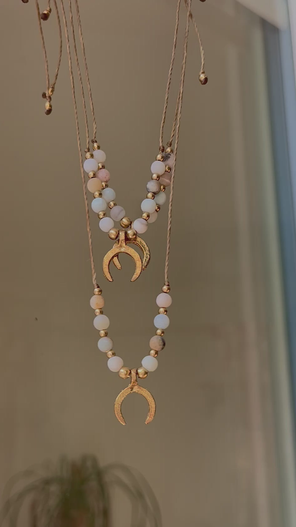 Amazonite stone necklace