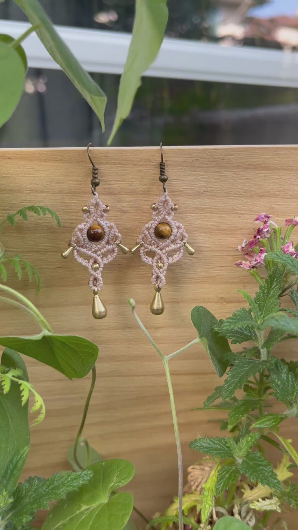 Tiger eye earrings