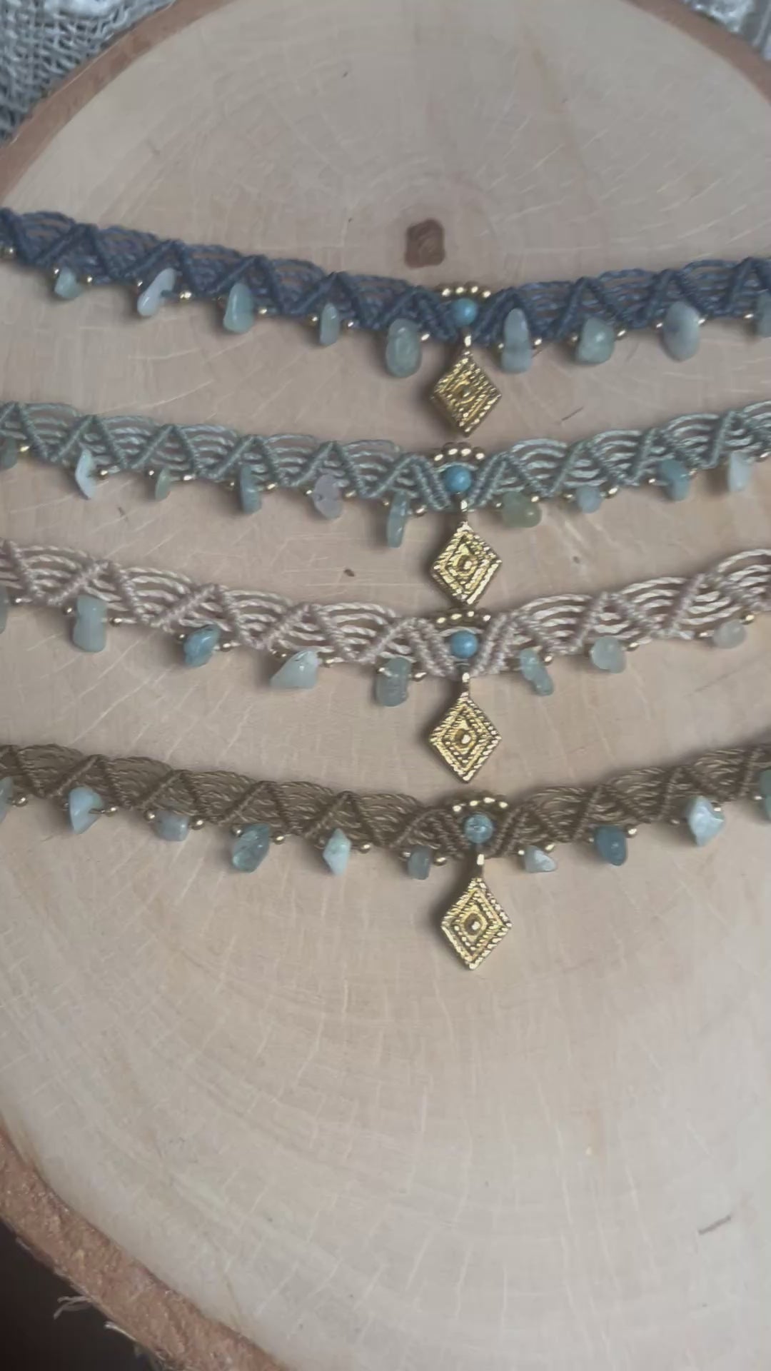 Amazonite Macrame Choker