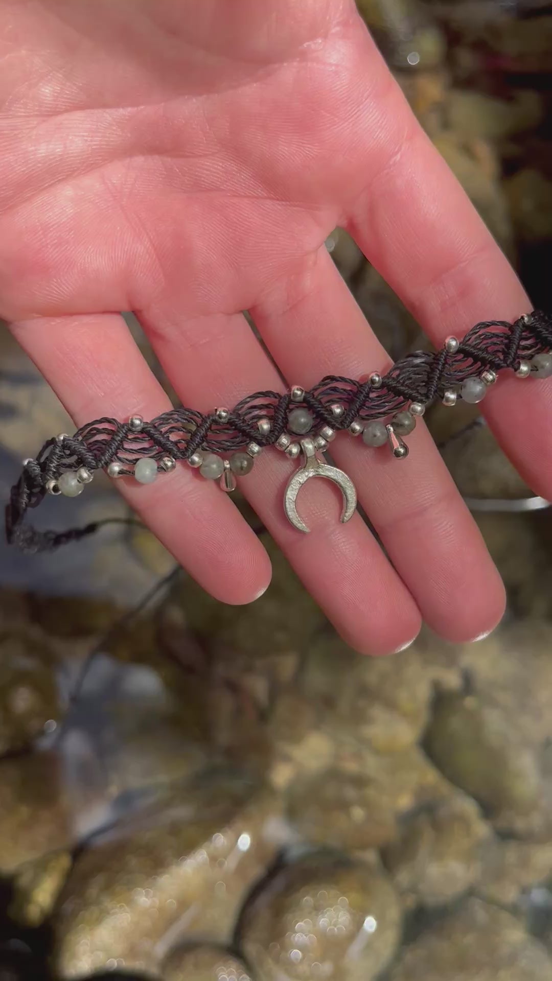 Labradorite luna choker